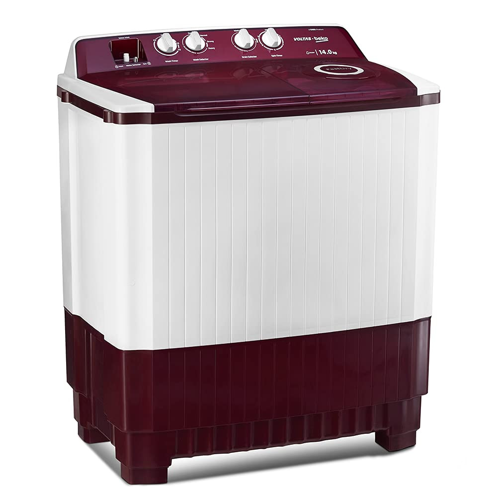 Voltas Beko WTT140ABRT 14 kg Semi Automatic Washing Machine Burgandy