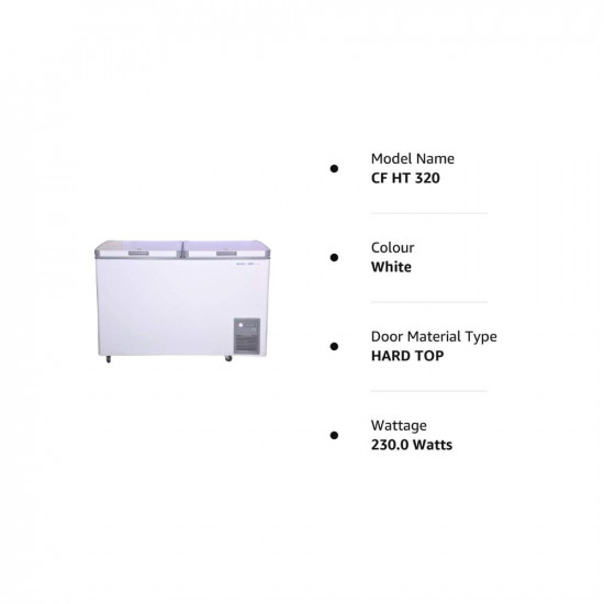Voltas CF HT 320 DD P Double Door Deep Freezer, 320 Liters, White