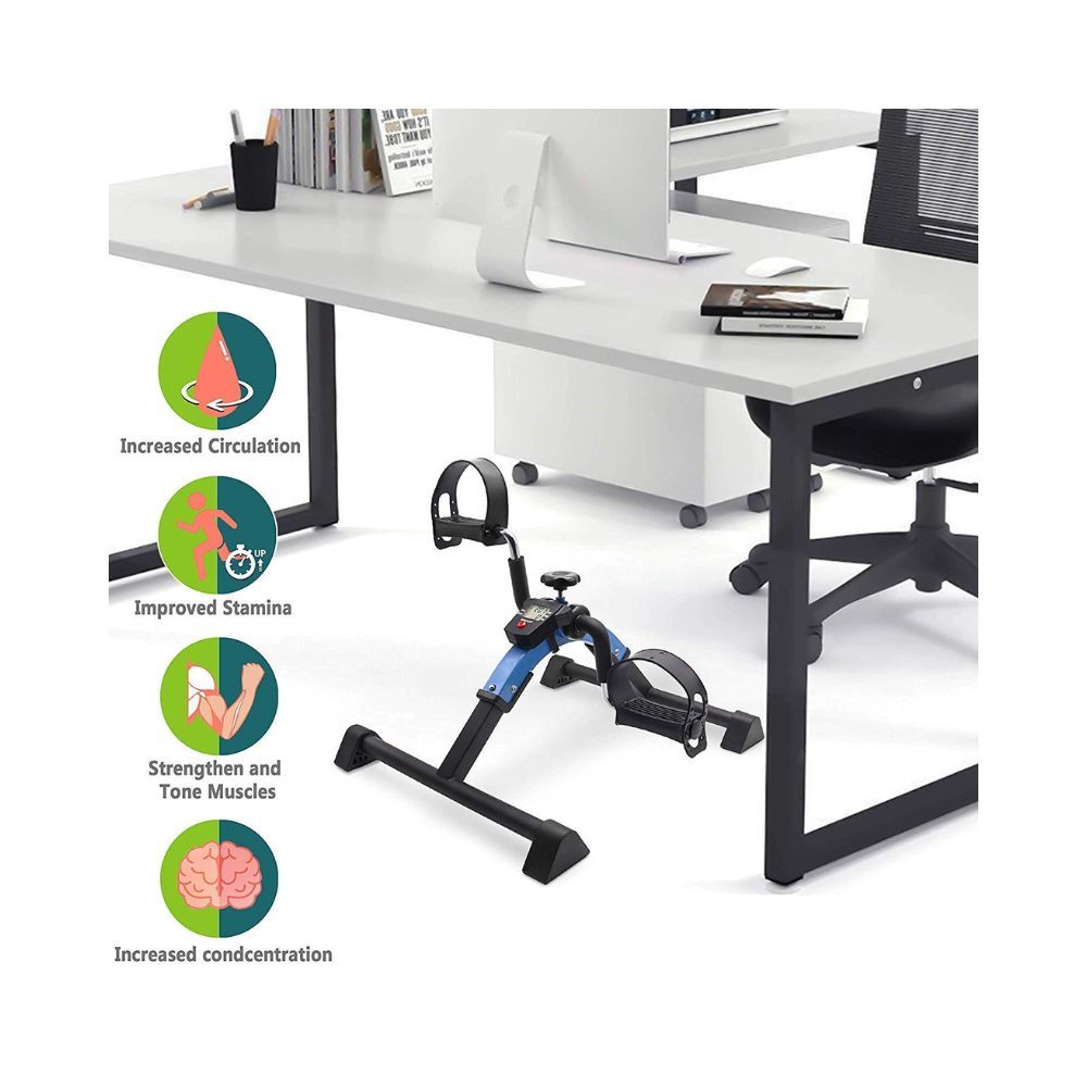 Voroly Portable Under Desk Bike Pedal Exerciser Cycle for Adults & Seniors Physical Therapy Workout Equipment