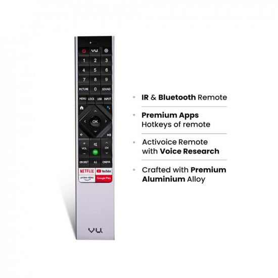 Vu 139 cm (55 inches) The Masterpiece Glo Series 4K Ultra HD Smart Android QLED TV 55QMP (Armani Gold) (2022 Model) | Built in 4.1 Speaker