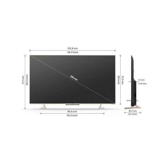 Vu 139 cm (55 inches) The Masterpiece Glo Series 4K Ultra HD Smart Android QLED TV 55QMP (Armani Gold) (2022 Model) | Built in 4.1 Speaker