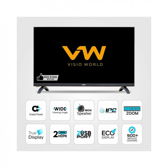 VW 60 cm (24 inches) Premium Series HD Ready LED TV VW24A (Black)