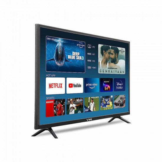 VW 80 cm 32 inches Frameless Series HD Ready Android Smart LED TV VW32S Black