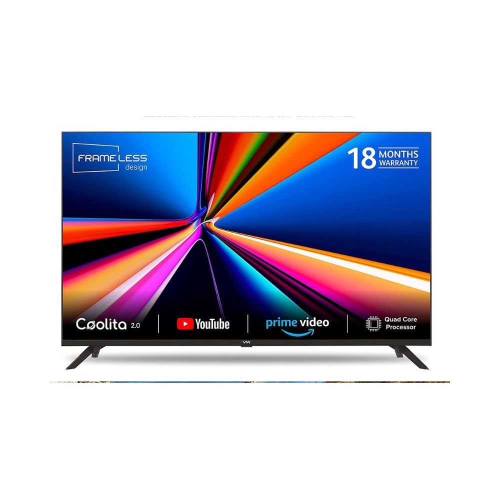 VW 80 cm (32 inches) Linux Series Frameless HD Ready Smart LED TV VW32C2 (Black)