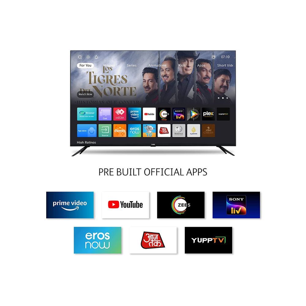 VW 80 cm (32 inches) Linux Series Frameless HD Ready Smart LED TV VW32C2 (Black)