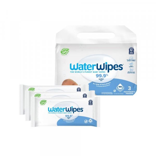 WaterWipes Sensitive Baby Wipes, 60 count - 3 Packs