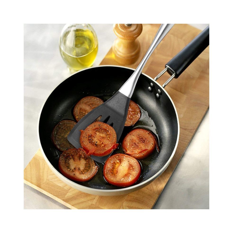 we3 Kitchen Spatula Set Multipurpose Solid Set of 2 and Slotted Spatulas