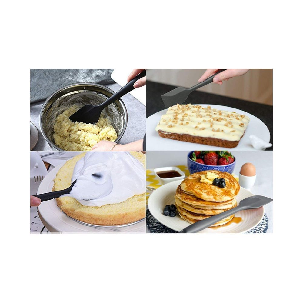 we3 Silicone Spatula Set 5-Piece - 446 F Heat-Resistant Baking Spoon Spatula