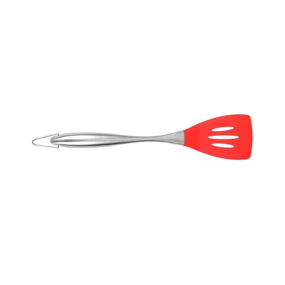 we3 Silicone Wok Slotted Spatula Turner BPA Free 500ÂºF Stainless Steel Handle 14 Inch for Non Stick Cookware
