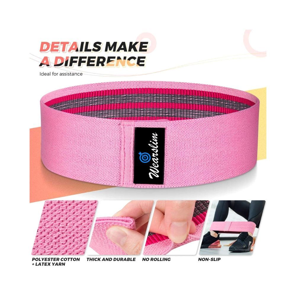Wearslim Professional Resistance Workout Loop Bands for Legs, Butt, Booty, Glute, Leg & Thigh Exercising