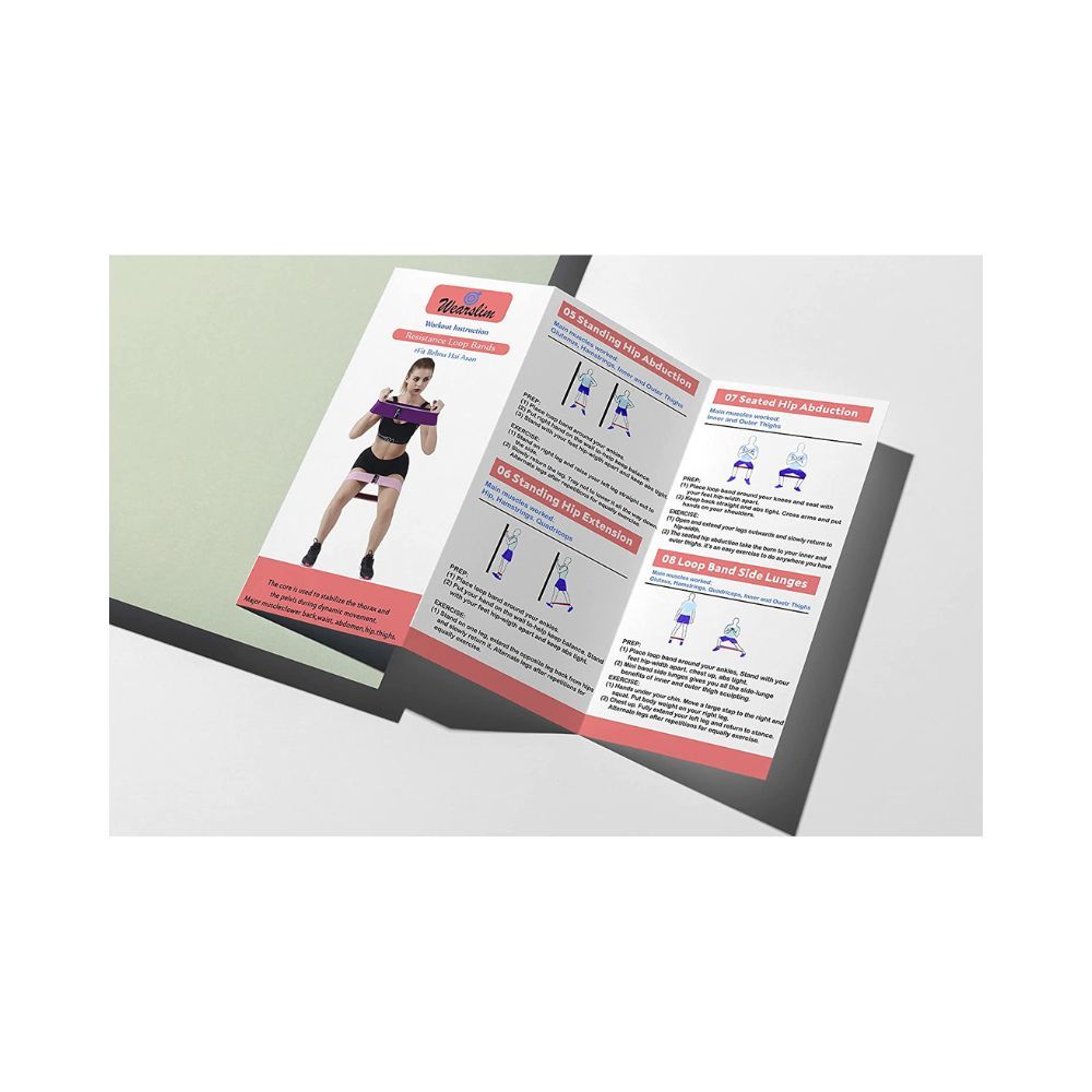 Wearslim Professional Resistance Workout Loop Bands for Legs, Butt, Booty, Glute, Leg & Thigh Exercising