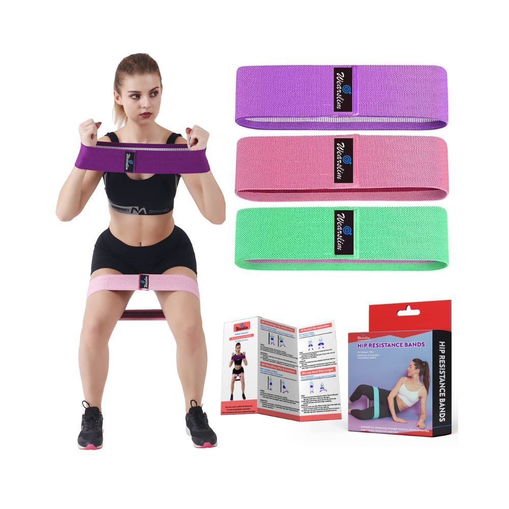 Wearslim Professional Resistance Workout Loop Bands for Legs, Butt, Booty, Glute, Leg & Thigh Exercising