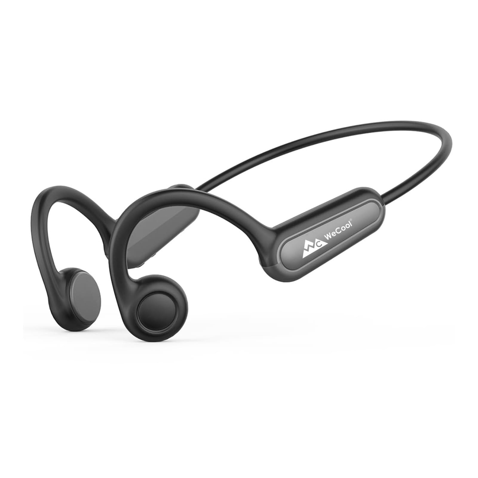 WeCool Moonwalk M1 Bone Conduction Open Ear Headphones 54 Bluetooth Earphones IPX5 Water  Sweatproof Comfort-fit Earphones with Ear Hook Ideal for Cycling Hiking Sports Gym Workout- Black