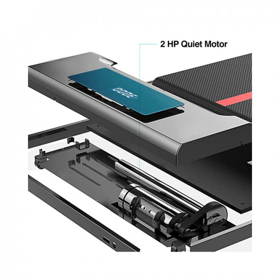 WELCARE MAXPRO PTM-X1 Under Desk Treadmill 2HP (Peak) Motorized Foldable PRE-INSTALLED Aerobic Treadmill, Walking PAD with LED Display (Grey)