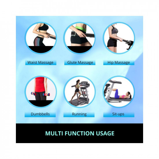WELCARE MAXPRO PTM405M 2HP(4 HP Peak) Multifunction Folding Treadmill, Electric Motorized Power Fitness Running Machine with LCD Display for Intense Workout Session