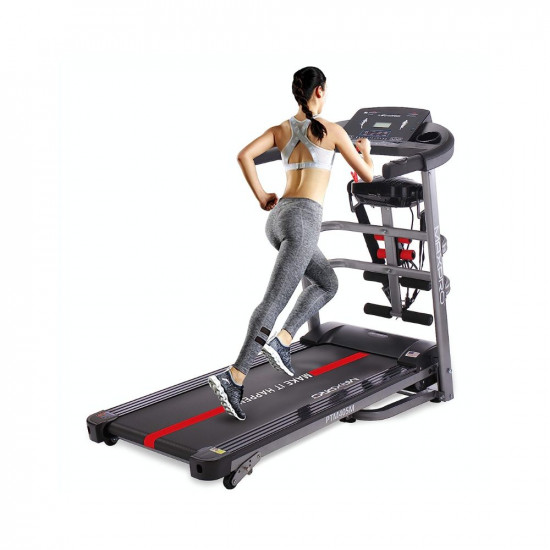 WELCARE MAXPRO PTM405M 2HP(4 HP Peak) Multifunction Folding Treadmill, Electric Motorized Power Fitness Running Machine with LCD Display for Intense Workout Session