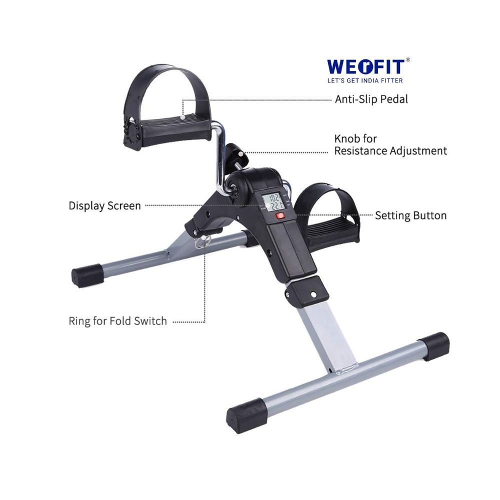 WErFIT Mini Portable Cycle Pedal Exerciser with Adjustable Resistance and Digital Display