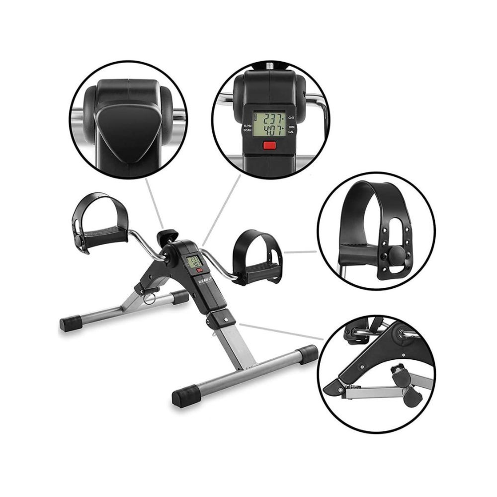 WErFIT Mini Portable Cycle Pedal Exerciser with Adjustable Resistance and Digital Display