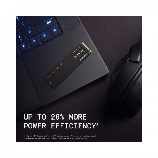 Western Digital WD Black SN770 NVMe 2TB, Upto 5150MB/s, 5Y Warranty, PCIe Gen 4 NVMe M.2 (2280), Gaming Storage, Internal Solid State Drive (SSD) (WDS200T3X0E)