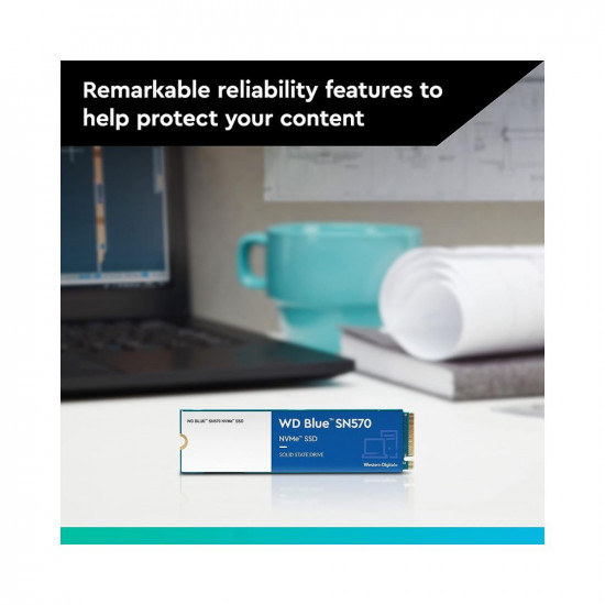Western Digital WD Blue SN570 NVMe 1TB, Upto 3000MB/s, with Free 1 Month Adobe Creative Cloud Subscription, 5 Y Warranty, PCIe Gen 3 NVMe M.2 (2280), Internal Solid State Drive (SSD) (WDS100T3B0C)