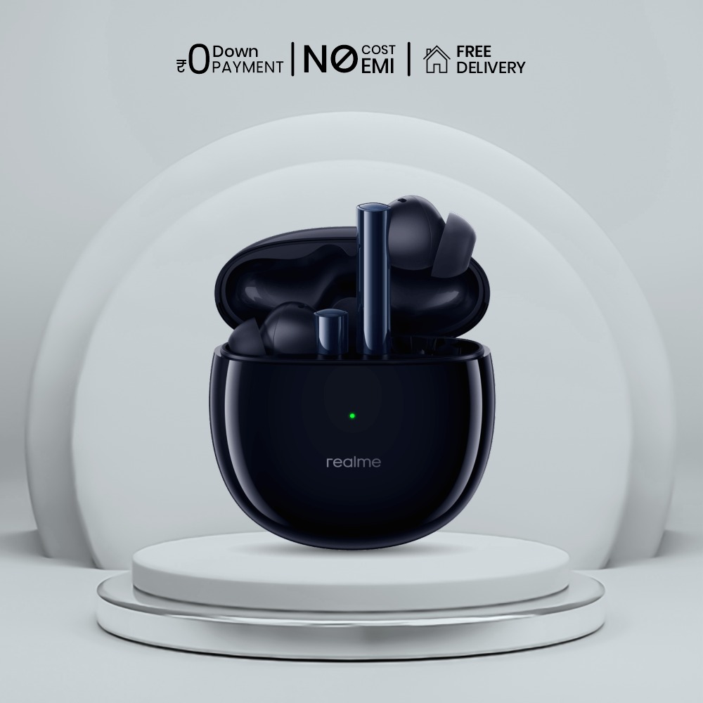 Realme Buds Air 2 with Active Noise Cancellation (ANC) Bluetooth Headset  (Closer Black, True Wireless)