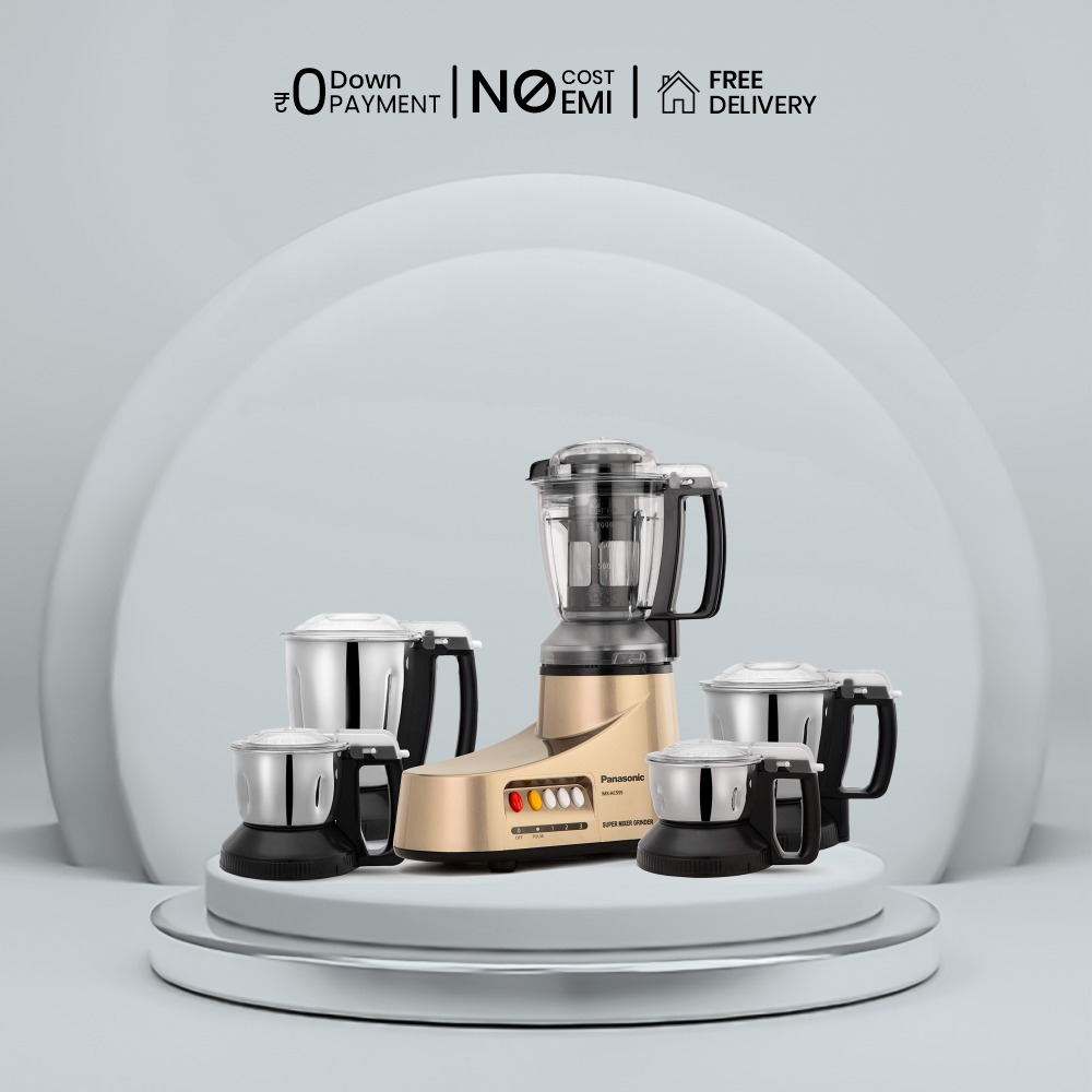 Panasonic AC MX-AC555 1000-Watt Mixer Grinder MX-AC-555 1000 Juicer Mixer Grinder (5 Jars, Multicolor)