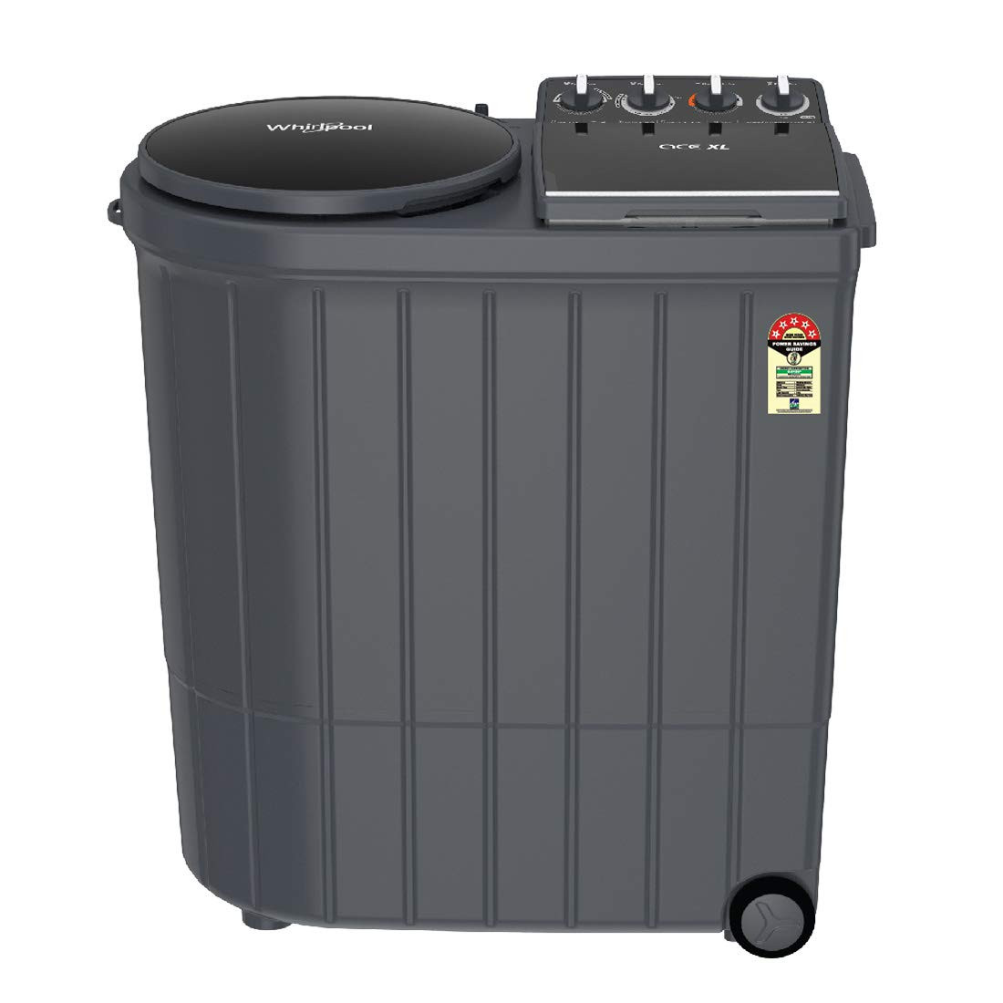 Whirlpool 105 Kg Ace XL Semi-Automatic Top Loading Washing Machine Ace XL 105 Grey In-Built Heater 3D Scrub Technology