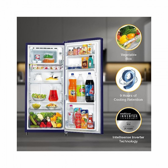Whirlpool 184 L 2 Star Direct Cool Single Door Refrigerator 205 WDE CLS 2S SAPPHIRE BLUE Z