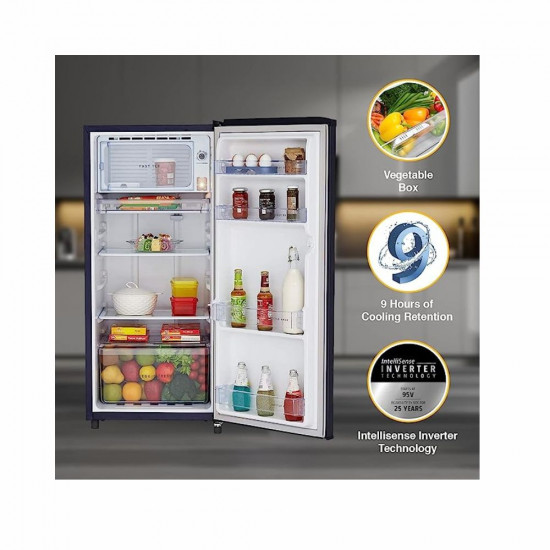 Tarun mobiles Whirlpool 184 L 2 Star Direct Cool Single Door Refrigerator 205 WDE PRM 2S SAPPHIRE BLOOM Z