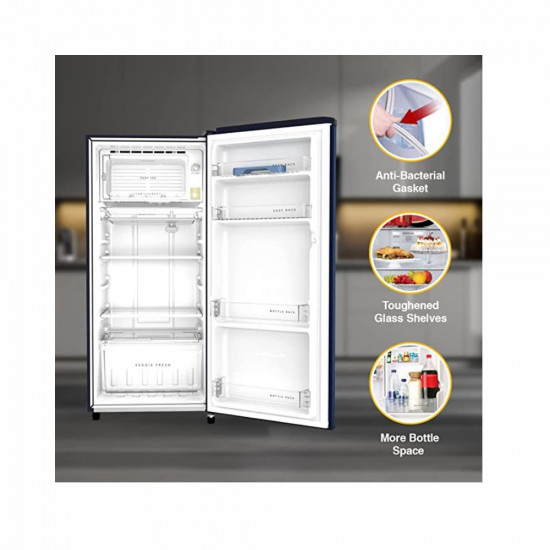 Tarun mobiles Whirlpool 184 L 2 Star Direct Cool Single Door Refrigerator 205 WDE PRM 2S SAPPHIRE BLOOM Z