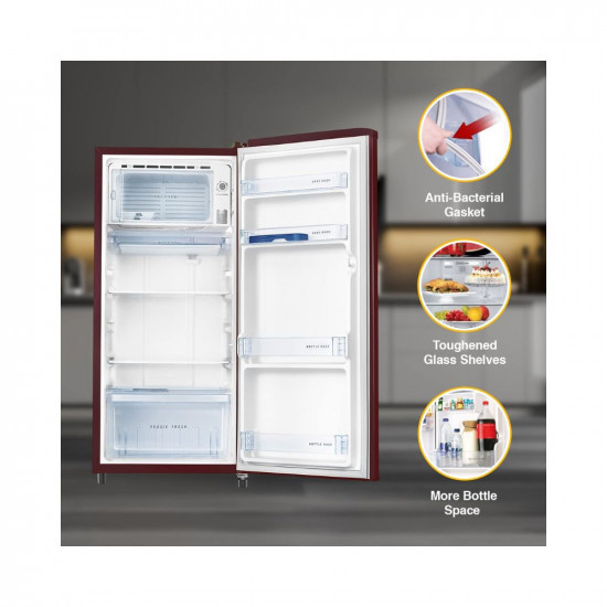 Whirlpool 184 L 3 Star Direct Cool Single Door Refrigerator 205 WDE CLS 3S SHERRY WINE Z