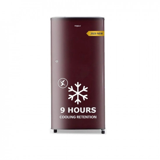 Whirlpool 184 L 3 Star Direct-Cool Single Door Refrigerator (205 WDE CLS 3S SHERRY WINE-Z, Red, 2023 Model)