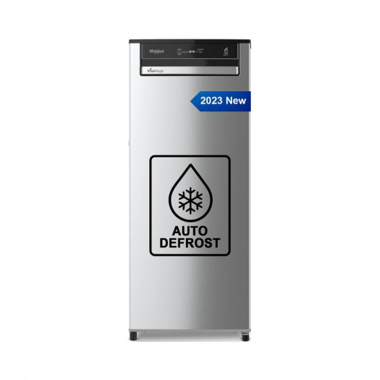 Whirlpool 192 L 3 Star Vitamgic Pro Inverter Direct-Cool Single Door Refrigerator (215 VMPRO PRM 3S INV ALPHA STEEL-Z, ALPHA Steel, Auto Defrost Technology, 2023 Model)