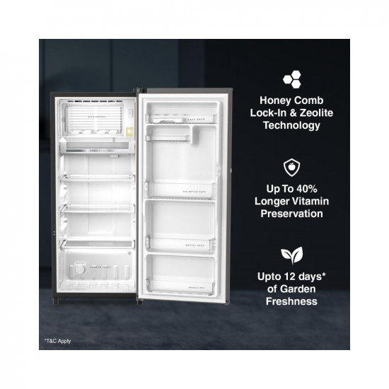 Whirlpool 192 L 3 Star Vitamgic Pro Inverter Direct-Cool Single Door Refrigerator (215 VMPRO PRM 3S INV ALPHA STEEL-Z, ALPHA Steel, Auto Defrost Technology, 2023 Model)