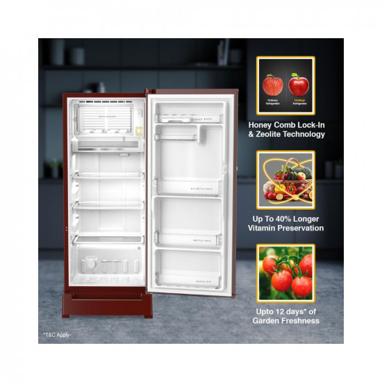 Whirlpool 192 L 3 Star VMPRO Inverter Direct-Cool Single Door Refrigerator (215 VMPRO ROY 3S INV Wine Dafne-Z, Auto Defrost Technology, 2023 Model)