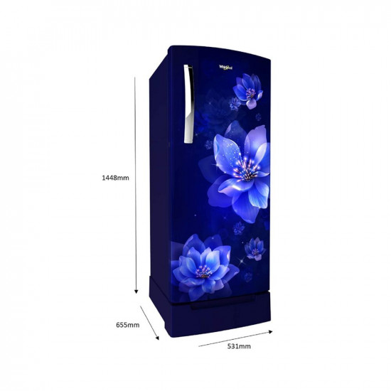Whirlpool 192 L 4 Star Inverter Direct Cool Single Door Refrigerator 215 IMPRO ROY 4S Inv SAPPHIRE MULIA Z
