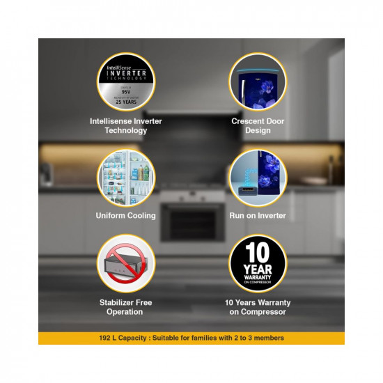 Whirlpool 192 L 4 Star Inverter Direct Cool Single Door Refrigerator 215 IMPRO ROY 4S Inv SAPPHIRE MULIA Z