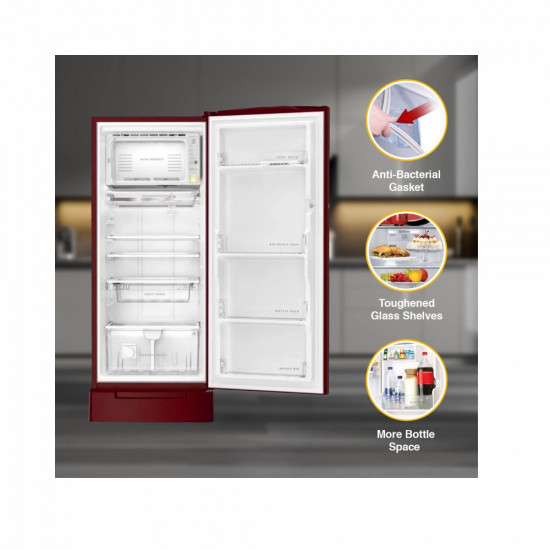 Whirlpool 207 L 5 Star Inverter Direct Cool Single Door Refrigerator 230 IMPRO ROY 5S INV WINE ABYSS Z