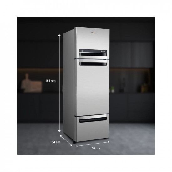 Whirlpool 240 L 5 Star Frost Free Multi-Door Refrigerator (FP 263D PROTTON ROY, German Steel)