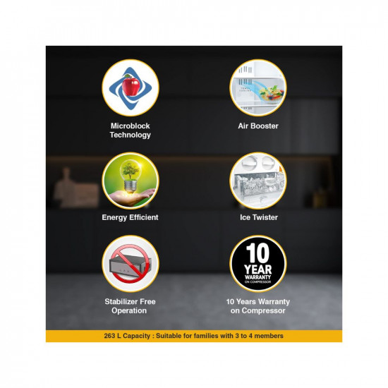 Whirlpool 260 L Frost-Free Multi-Door Refrigerator (FP 283D PROTTON ROY, German Steel)
