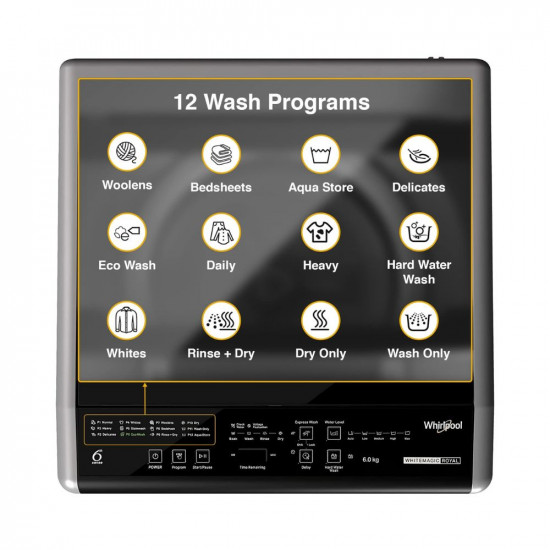 Whirlpool 6 Kg 5 Star Royal Fully Automatic Top Loading Washing Machine WHITEMAGIC ROYAL 6 GENX
