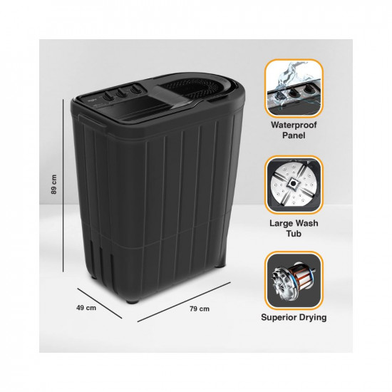 Whirlpool 6 Kg 5 Star Superb Atom Semi-Automatic Top Loading Washing Machine (SUPERB ATOM 60I, Grey Dazzle, TurboScrub Technology)