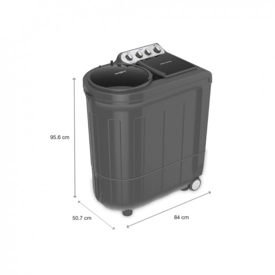 Whirlpool 8.5 kg 5 Star Semi-Automatic Top Loading Washing Machine (ACE 8.5 TRB DRY GREY DAZZLE (10YR)-N, Grey Dazzle, 2x Drying Power)