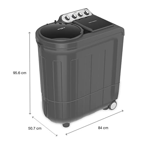 Whirlpool 9kg 5 Star Semi-Automatic Top Loading Washing Machine Ace 90 Grey Dazzle 10Yr -NH 10 Min Quick Drying Turbo dry Technology