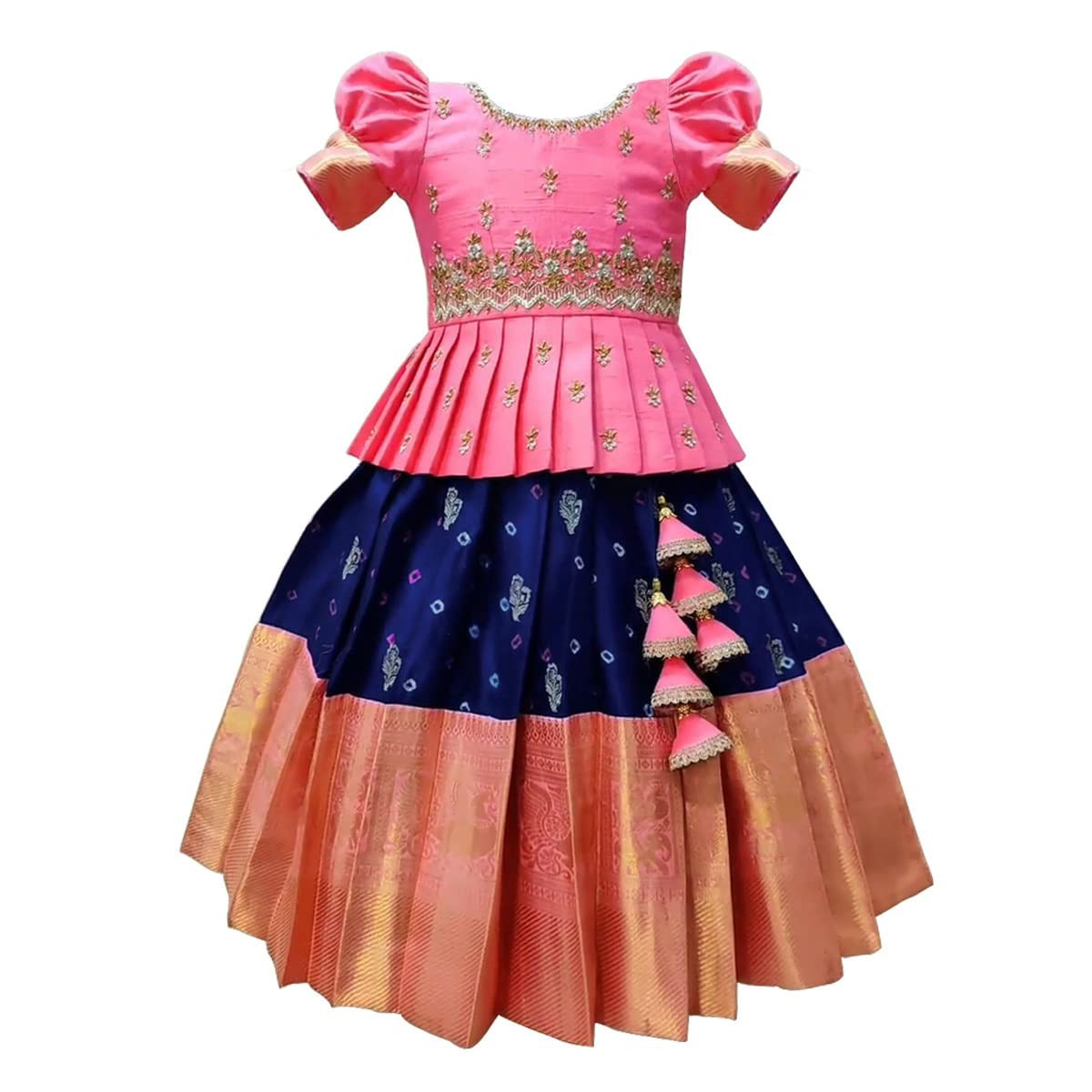 SFC Fashion Cotton Casual Printed Midi Frock Dress for Girls (Pink, 6-7  Years) : Amazon.in: Clothing & Accessories