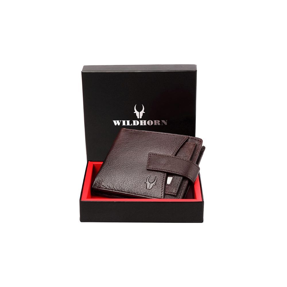 WildHorn Brown Leather Men's Wallet for Regular Use