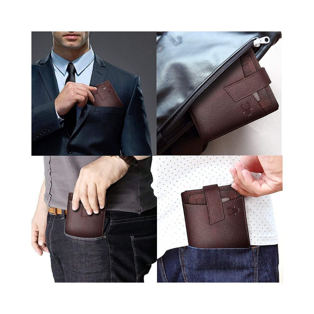 WildHorn Brown Leather Men's Wallet for Regular Use