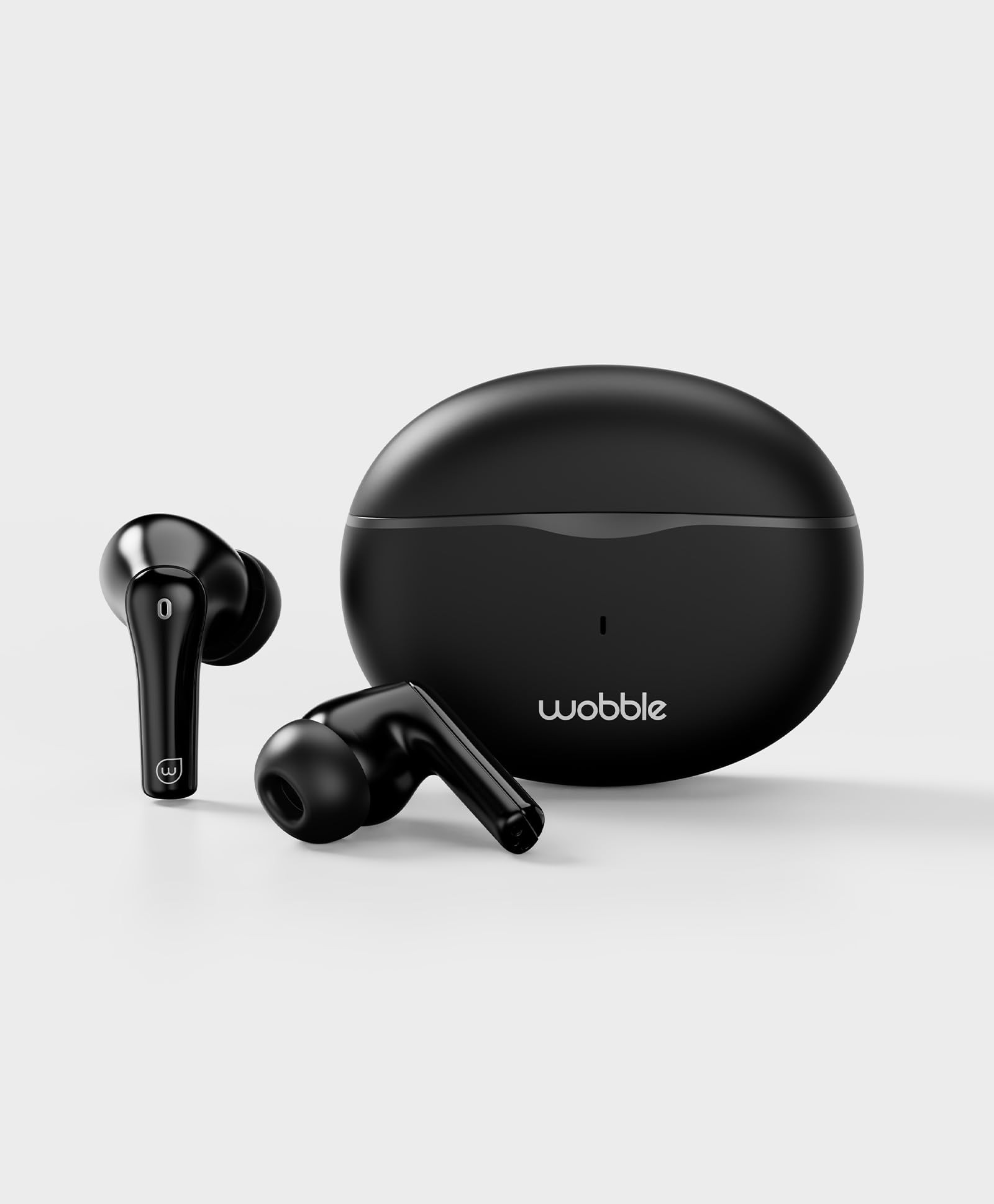 Wobble Beans E08 TWS Intuitive Enc Earbuds with 12Mm DriverQuad MicsDAT Chip360 Surround SoundLow Latency GamingIp55 RatedBluetooth 53Touch  Voice ControlsPlayback Upto 35Hrs-in Ear