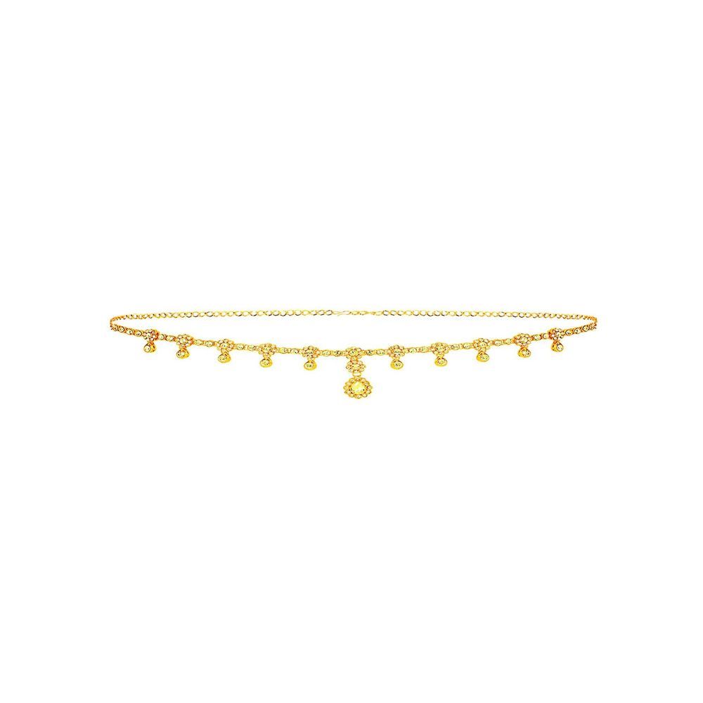 WomenSky Old Plated Brass Crystal Kamarband for Women