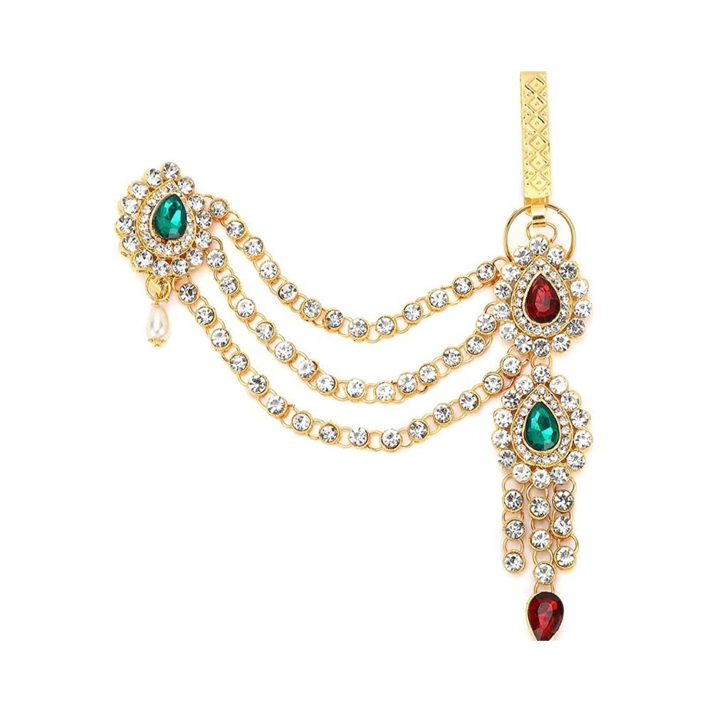 WomenSky Stylish Bridal Jewellery Half kamarband for Girl Challa Gold Polish Fashion Jewellery kamarband for Girls Waist Jewelry